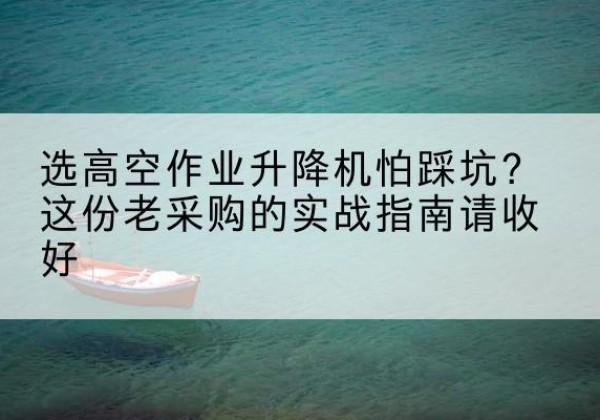 乌什高空作业升降机厂家推荐-选高空作业升降机怕踩坑？这份老采购的实战指南请收好